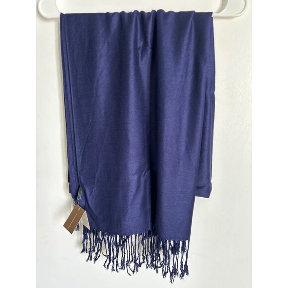Francescas Collection Navy Blue Solid Scarf NWT - Picture 1 of 4